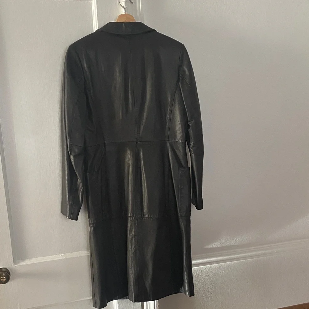 Zara Sleek Black Genuine Real Leather Jacket: Black and Brown - Picture 10 of 16